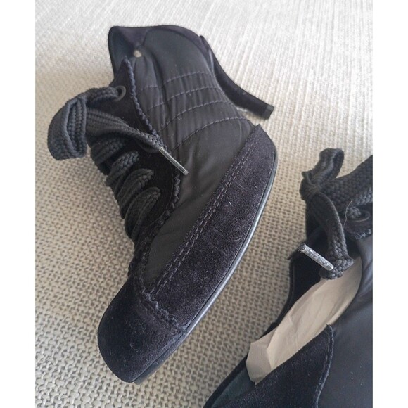 Pedro Garcia Lady Stack Rizzo Heels Size EU 41 Black Suede Lace-Up Booties 16902 - Picture 8 of 11